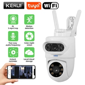 Dual Lens Security Camera Wireless 10MP HD WiFi IP PTZ Home Outdoor CCTV IR Cam - Picture 1 of 13