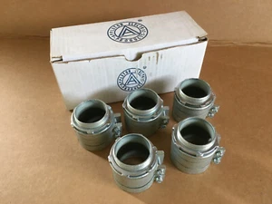 Appleton 7485 Flex Connector, 1-1/2", 2 Screw, Malleable Iron, Lot of 5 - Picture 1 of 10