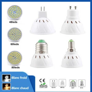 E27 E14 Gu10 MR16 LED Bulb 5W8W10W Blanc Froid Chaud Ampoule Spot Light 220v COB - Picture 1 of 16