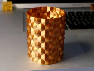Hex Surface Bin | 3D Printed Plant Potter, Basket, or Trash Can - Picture 1 of 6