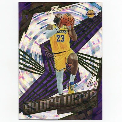 LeBron James Shock Wave Fractal Prizm Refractor Rare Insert LA Lakers Jersey #23 - Image 1 of 2