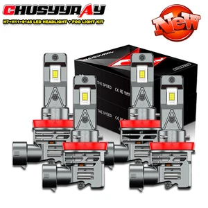 Fit Nissan Sentra 2013-2020 6500K White LED Headlight High/Low Beam Bulbs Kit 4X - Picture 1 of 10