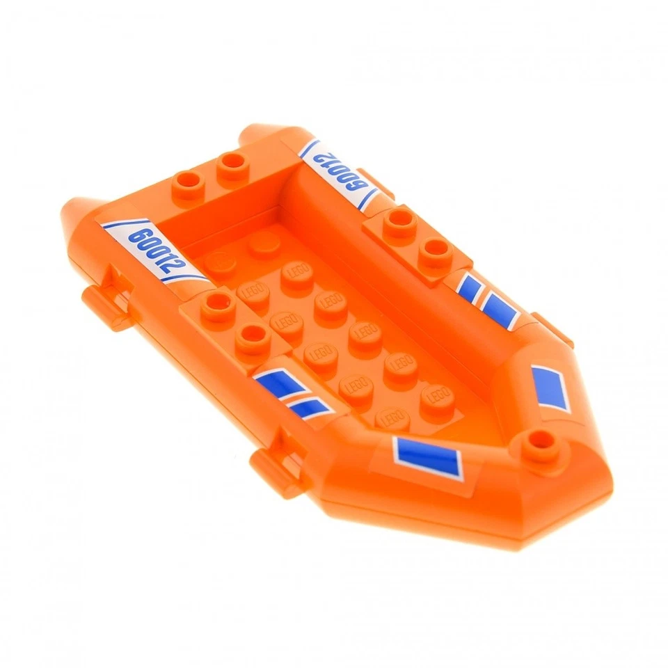 1x LEGO Barco 11x6x1 Naranja Inflable Barco Pequeña Pegatina 60012 30086c01pb05 Foto 1 de 1