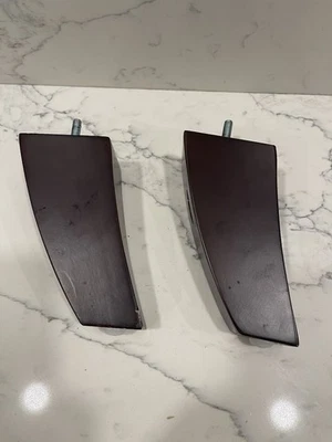 Juego de 2 patas de muebles 6x3 rectangulares de madera maciza sofá mesa patas Foto 1 de 4