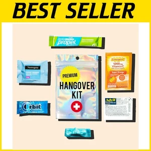 10 Pre-Filled Iridescent Hangover Kits: Essential Party Favors for Celebrations - Picture 1 of 6