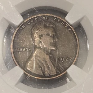 1927 Lincoln Wheat Penny NGC F 12 BN - Picture 1 of 4