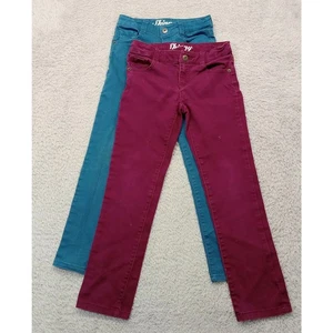 2 Crazy 8 Skinny Jeans Girls 7 Adjustable Waist Straight - Picture 1 of 8