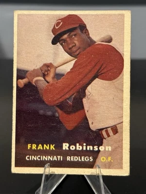 1957 Topps # 35 Frank Robinson RC en muy buen estado (arruga) atractivo visual agradable Foto 1 de 2