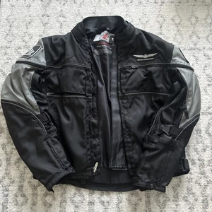 Chaqueta Honda Joe Rocket Hombre’s M Negro Ala Dorada Malla Moto Abrigo - Imagen 1 de 13
