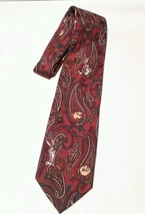 Looney Tunes Men's Neck Tie TAZ BUGS PAISLEY 59 IN long 4 IN WIDE - Picture 1 of 3