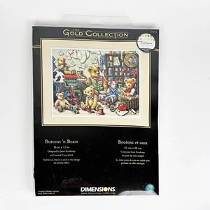 Nuevas Dimensiones Oro Colección Punto de Cruz Botones N Osos 35151 Janet Kruskamp - Imagen 1 de 7