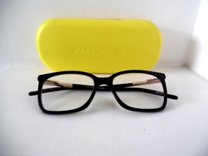 Marc Jacobs 32 Black & Gold Square Eye Glasses & Case/Cloth 53 17 145