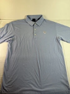 DUNNING Golf Mens Lrg 44”c Light Blue S/S Polo Shirt Embroidered Logo EUC! - Picture 1 of 10