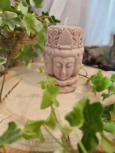 Sojawachs Kerze Buddha Deko Buddhismus Meditation Handgefertigt - Bild 1 von 2