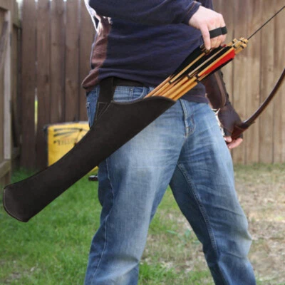 Outdoor Medieval Archery Arrow Quiver Holder Waist Holder Bag Pouch Hunting - Image 1 of 4