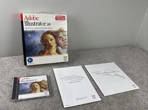 Adobe Illustrator 10 Full for Macintosh in Box w/ Install Disc Manuals Serial # - Picture 1 of 5