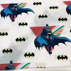 Vintage Batman Twin Flat Sheets 1989 DC Comics Super Hero By Bibb Set of 2 