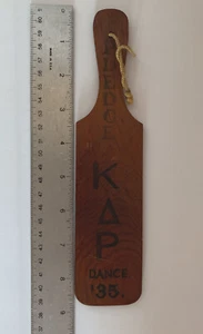 RARE VINTAGE WOOD FRATERNITY DANCE PADDLE 1939 Kappa Delta Rho KAP - Picture 1 of 4
