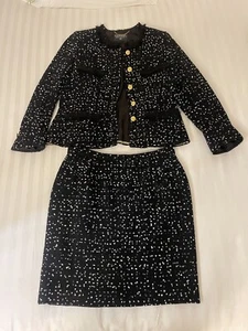 CHANEL 00T “Transition Gabrielle” Wool Jacket & Skirt Suit Gold CC Buttons RARE - Picture 1 of 24