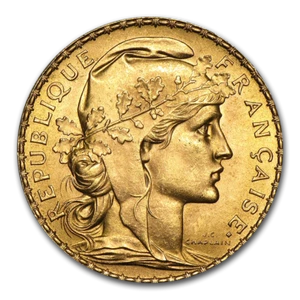 1913 France Gold 20 Francs French Rooster - Picture 1 of 8