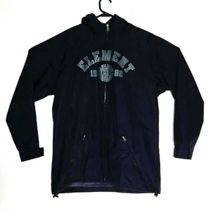 Chaqueta Element Skateboards Wind Breaker con capucha cremallera completa talla 14 negra en muy buena condición. - Imagen 1 de 11
