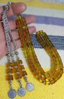 old nejaf amber faturan 8*10 mm custom desing 66 beads nejaf  daily use rosary