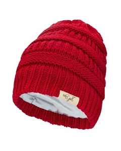 Satin Lined Womens Winter Cable Knit Beanie Winter Hat for Women Beanie for ... - Picture 1 of 9