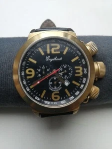 Engelhardt Herrenuhr Chronograph Schwarz Gold - Bild 1 von 5