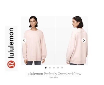 Lululemon Perfectly Oversized Crew Pullover. Pale Pink Size 12 - Imagem 1 de 4
