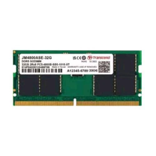 TRANSCEND JETRAM MEMORIA RAM 1x32GB 4.800MHz TECNOLOGIA DDR5 TIPOLOGIA SO-DIMM 2 - Immagine 1 di 1