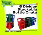 **NEW** 2x 6 Divider Litre Stackable Bottle Crates