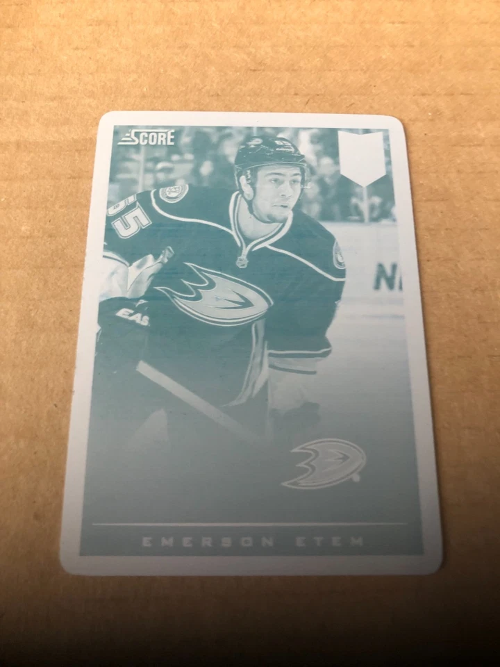 2013-14 Score Printing Plates Cyan #639 Emerson Etem RC 1/1 - Image 1 of 2