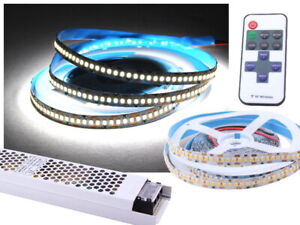 Zestaw taśm LED 5m 8500 lumenów zimna biel + transformator LED + bezprzewodowy ściemniacz LED