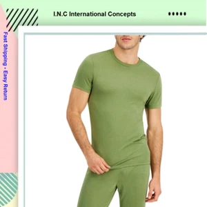 I.N.C International Concepts Men's Pajama Top Modal-Polyester Dry Grass - XL - Picture 1 of 1