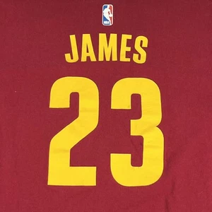 LeBron James Cleveland Cavaliers T Shirt Sz Medium Adidas Shirsey Wine NBA #23 - Picture 1 of 9