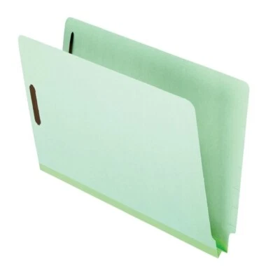 Pendaflex Pressboard End-Tab 2" Expansion Folders w/ Fasteners Legal Lt Green - Image 1 of 2