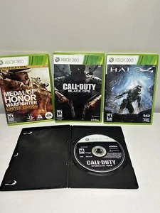 XBOX 360 Games Lot Black Ops 2 Halo 4 Medal of Honor Warfighter World at War - Picture 1 of 3
