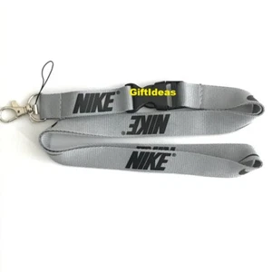 Nike Lanyard Detachable Keychain iPod Camera Strap Badge ID Gray - Picture 1 of 1