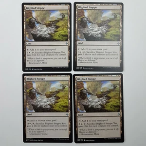 MTG Blighted Steppe x 4 Battle for Zendikar Uncommon UC Non Basic Land - Picture 1 of 1