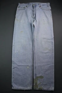 Vintage 1990's Men Levi's 505 Jeans Distressed Light Sz 36x32 (Msr 34x31) Canada - Picture 1 of 11