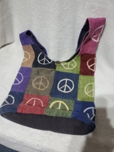 Boho Hippie Cool Sweet Crossbody Peace Sign Shoulder Bag Purse (5) - Picture 1 of 16