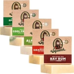 5 x Dr Squatch Soap Cold Process Natural Soap 5oz Bar - Picture 1 of 3