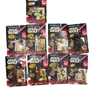 Star Wars Bend Ems 1993 Lot of 9 SEALED With Topps Trading Cards - Picture 1 of 11