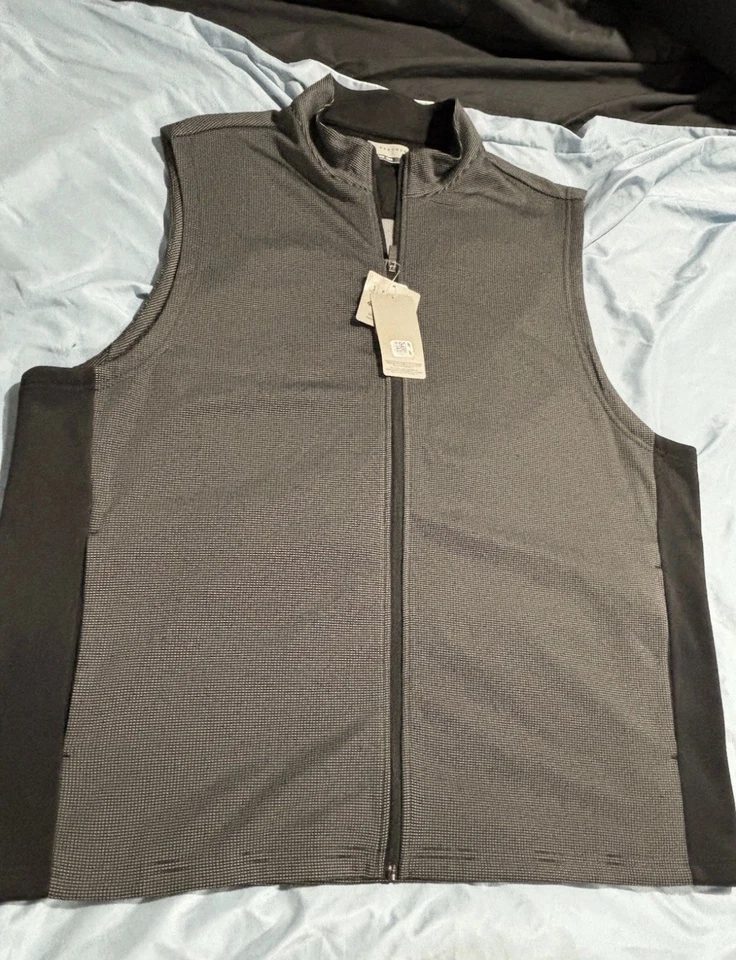 PGA Tour Thermal Vest Heather Caviar Men’s 2XLT Full Zip Pockets MSRP $65 NWT - Image 1 of 2