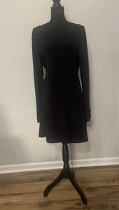 Vestido Mudd Manga Larga Negro Columpio, XL - Imagen 1 de 4