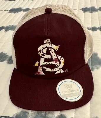 NUEVO CON ETIQUETAS NCAA Arizona State Sun Devils Mujer Floral Camionero Sombrero Ajustable ASU Foto 1 de 4