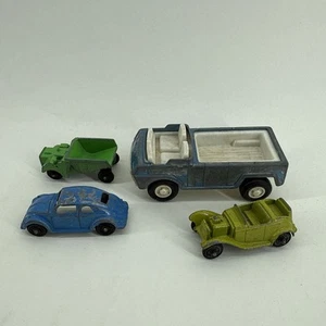 LOT VTG TOOTSIE TOYS Lime ROADSTER w/ RUMBLE Seat, VW Bug, Pickup, Made in USA - Picture 1 of 12