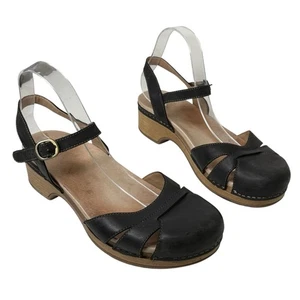 Dansko Betsey Closed Toe Clog Sandals Shoes Black Size EU 40 US 9.5-10 Comfort - Picture 1 of 10