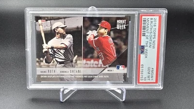 PSA 10 Shohei Ohtani Babe Ruth 2018 Topps Now Moment of the Week MOW1 RC MVP ROY - Image 1 of 2