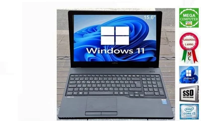 COMPUTER PORTATILE FUJITSU A555 CPU INTEL CORE i5 5200U SSD WINDOWS 11 - Immagine 1 di 2